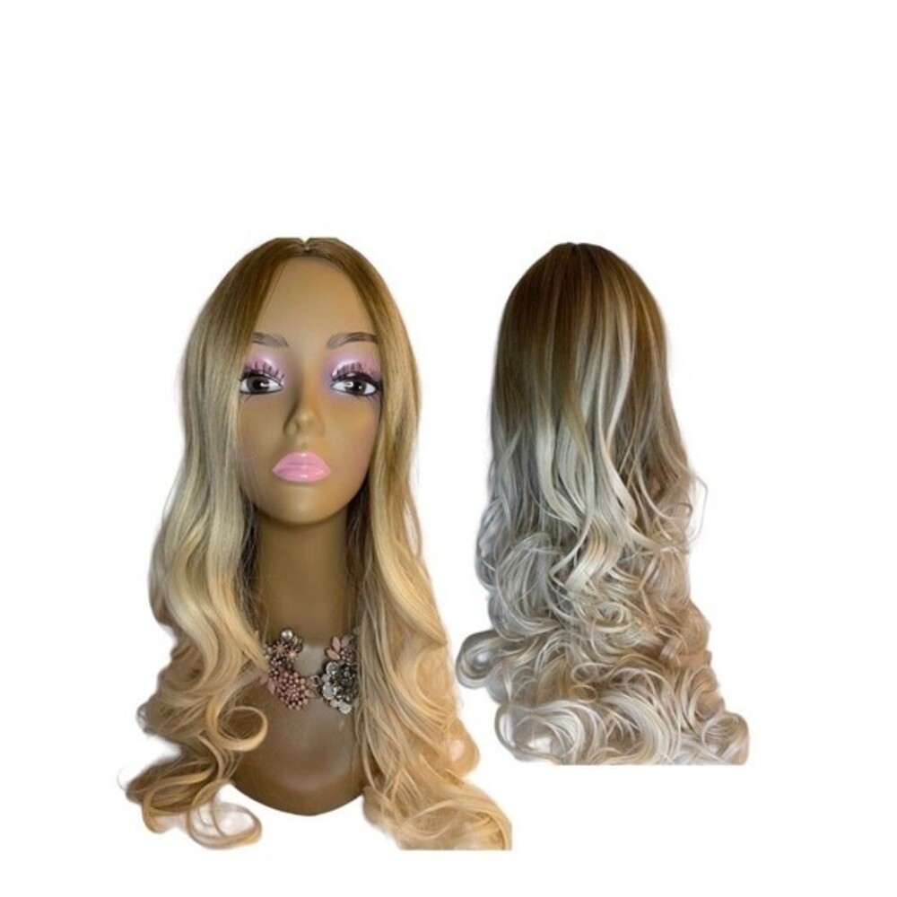 Synthetic blonde Ombré wig